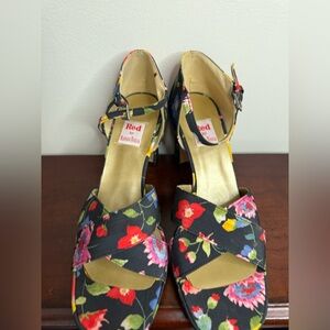 RED by Ramon Tenza NWT Women's Floral Sandals - Black and Multicolor size 9